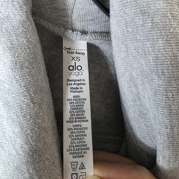 ALO Yoga Haze Funnel neck Light Gray Sweater - Picture 10 of 13